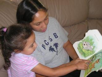 St. Vincent's of Santa Barbara: Mother and daughter reading together