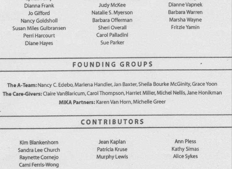 2004 Founding Women's Fund Groups