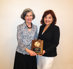 Carol Palladini, WF and Irene Macias, SB Library Director