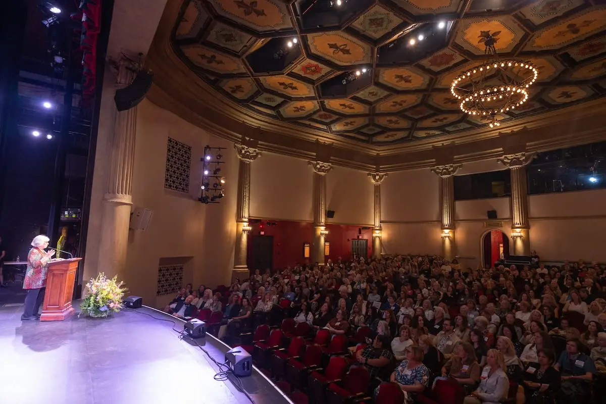 Women gathered at Lobero Theatre