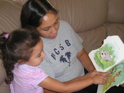 St. Vincent's of Santa Barbara: Mother and daughter reading together