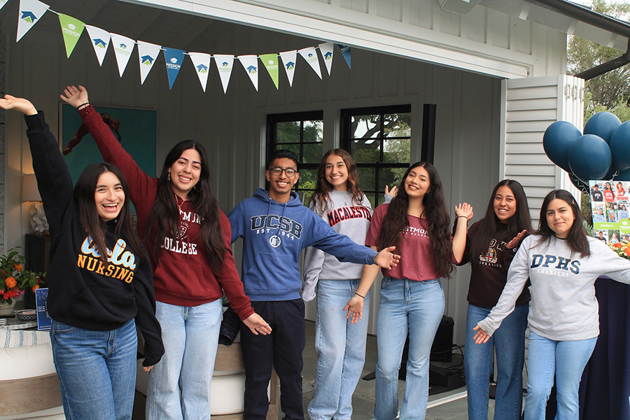 Group of college-bound students smiling