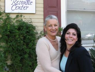 2008 Breast Cancer Resource Center two women in the pink