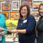 Pam Maines, WF; Michele Allyn, Friends of the SB Library; Irene Macias, SB Public Library Director