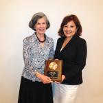 Carol Palladini, WF and Irene Macias, SB Library Director