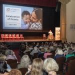 Chair Jamie Dufek speaks at the Celebration of Grants 