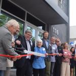 Mayor Randy Rowse, Housing Authority of the City of Santa Barbara Director Rob Fredericks and others cut the ribbon to the 28-unit Vera Cruz Village on Thursday, August 31, 2023. | Credit: Ryan P. Cruz