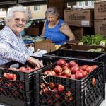 Elderly woman at Foodbank